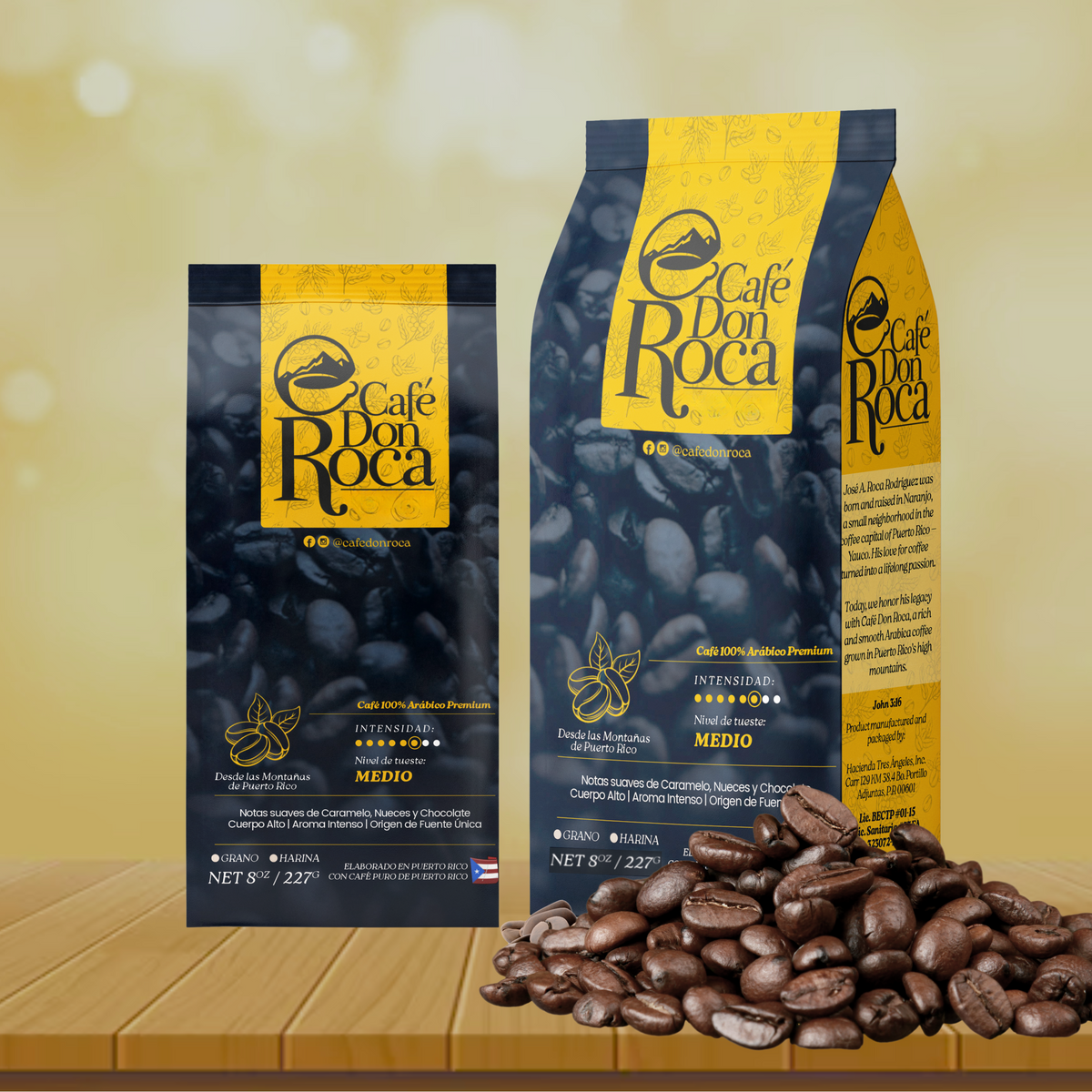 Donald Roca Don Roca Coffee – Arabica Caturra 8 oz and 12 oz – Café Don Roca